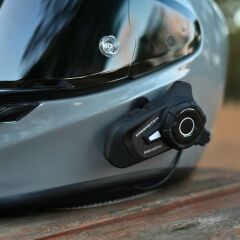 Knmaster KN6100 PRO 3.Nesil Motosiklet Kask Intercom Bluetooth İnterkom Kulaklık Seti Karbon Siyah