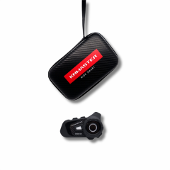 Knmaster KN6100 Motosiklet Kask Intercom Bluetooth İnterkom Kulaklık Seti Karbon Siyah
