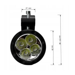 Knmaster Fighter S 30W Çakarlı Motosiklet / Off Road LED Sis Farı