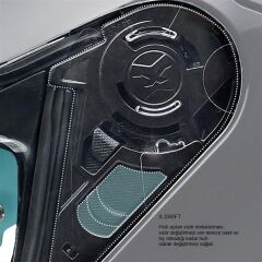 Nexx SX.100R Gridline Mat Gri-Neon Sarı Motosiklet Kaskı