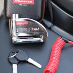 KNMASTER DL506A 6mm Alarmlı Disk Kilidi | Hatırlatma Kablosu ve Taşıma Çantası Hediye