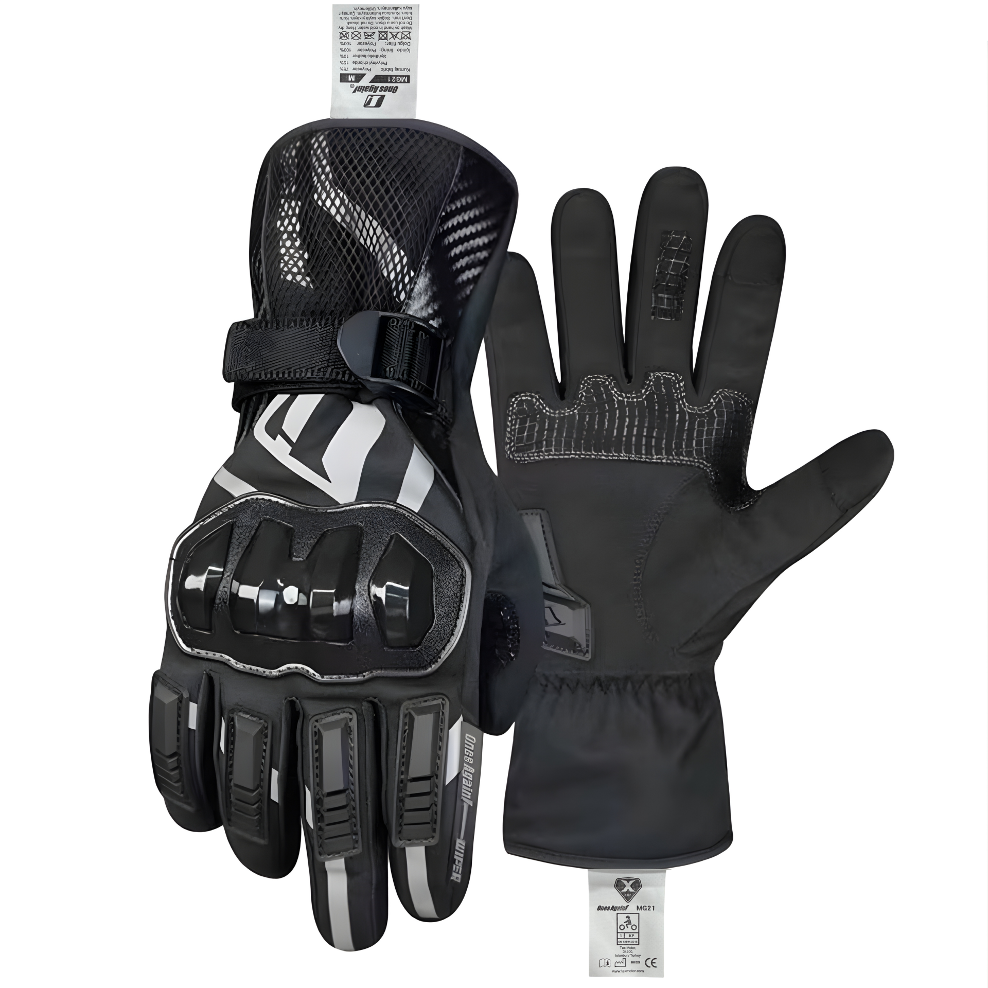 Ones Again MG21 Kışlık Siyah Eldiven (Su, rüzgar geçirmez)