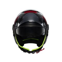 Zeus ZS-213 AX5 Black Red Grey Açık Kask