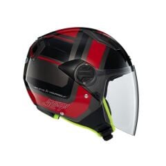 Zeus ZS-213 AX5 Black Red Grey Açık Kask