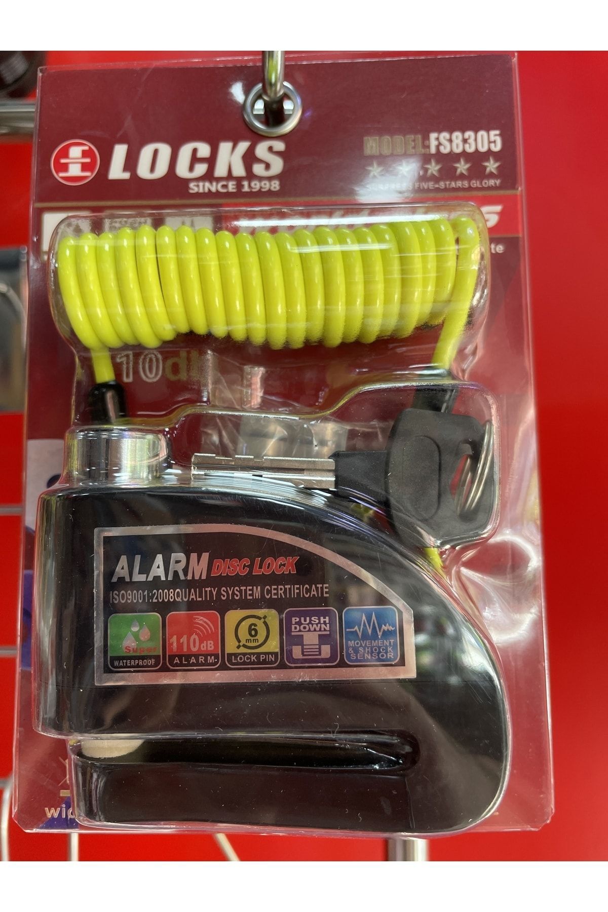 World Class KS8305 Alarmlı Disk Kilidi
