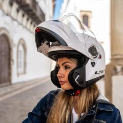 Ls2 Strobe 2 Çene Açılır Kask Beyaz