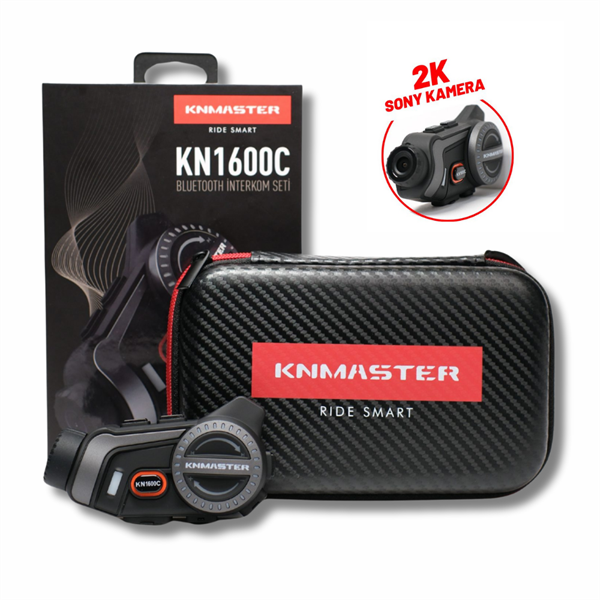 KNMASTER KN1600C Kameralı Motosiklet Kask İnterkom Bluetooth Intercom Kulaklık Seti
