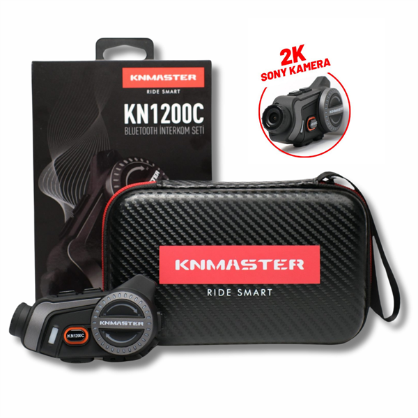 KNMASTER KN1200C Kameralı Motosiklet Kask İnterkom Bluetooth Intercom Kulaklık Seti