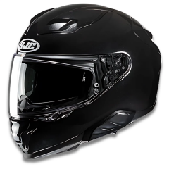 HJC F71 Metal Siyah Kapalı Motosiklet Kaskı - Black