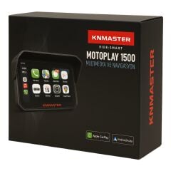 KNMASTER MOTOPLAY 1500 – 6.25” TPMS Sensörlü Kablosuz CarPlay & Android Auto Destekli Motosiklet Multimedya Ekranı