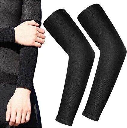 UV Korumalı Yazlık Motosiklet ve Outdoor Kolluğu - Güneş Koruyucu Kol Çorabı Siyah