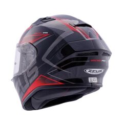 Zeus ZS-826 Pearl Black Red BK3 Kapalı Kask (Pinlock Dahil)