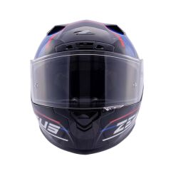 Zeus ZS-826 Pearl Black Blue BK15 Kapalı Kask (Pinlock Dahil)