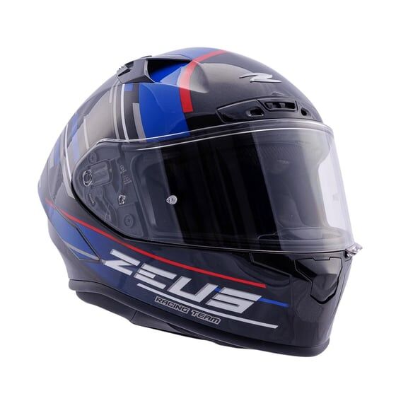 Zeus ZS-826 Pearl Black Blue BK15 Kapalı Kask (Pinlock Dahil)