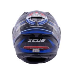 Zeus ZS-826 Pearl Black Blue BK15 Kapalı Kask (Pinlock Dahil)