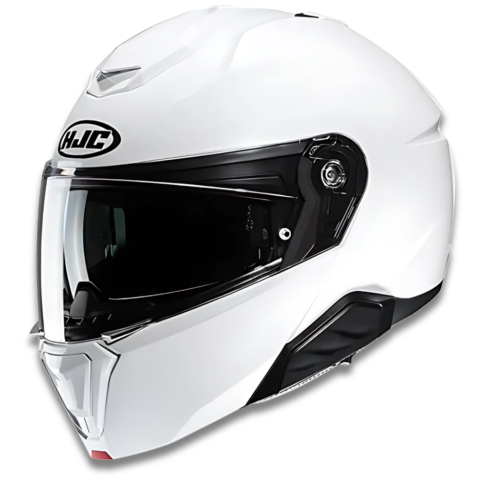 HJC i91 İnci Beyazı Çene Açılır Motosiklet Kaskı - White
