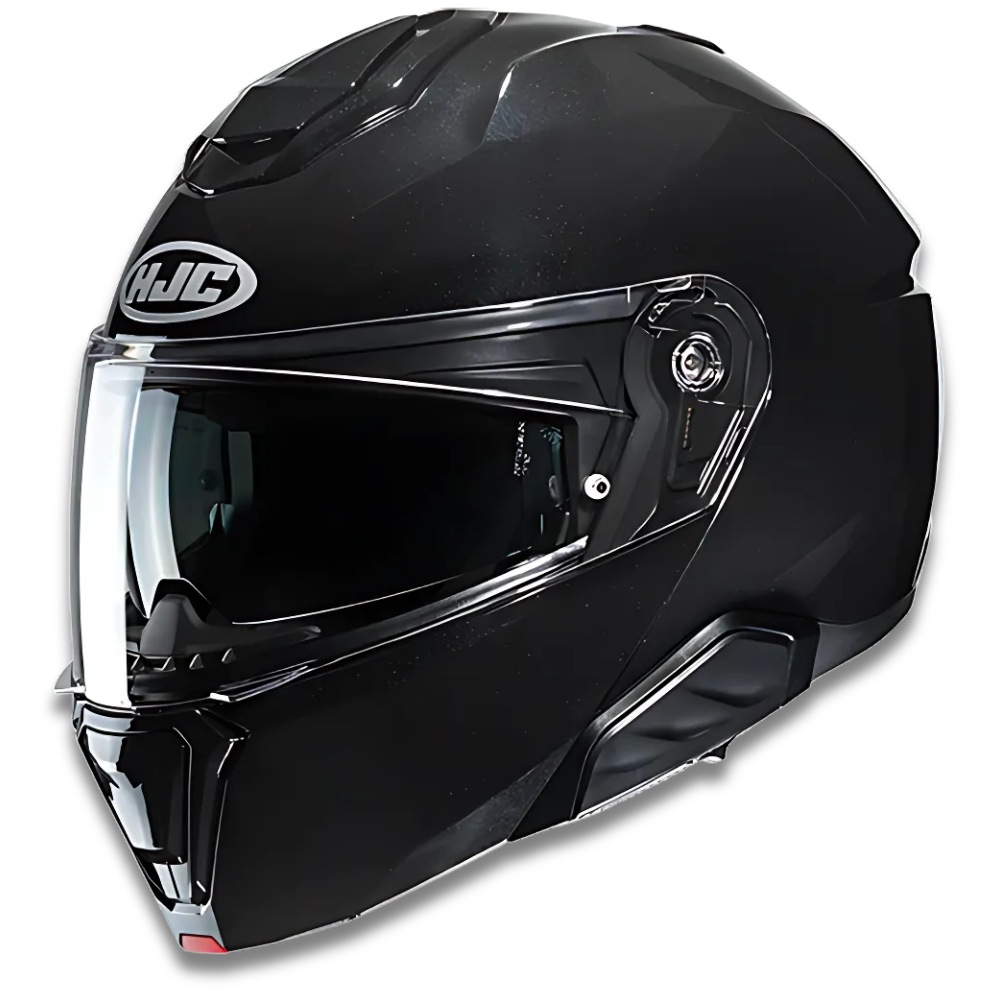 HJC i91 Metal Siyah Çene Açılır Motosiklet Kaskı - Black