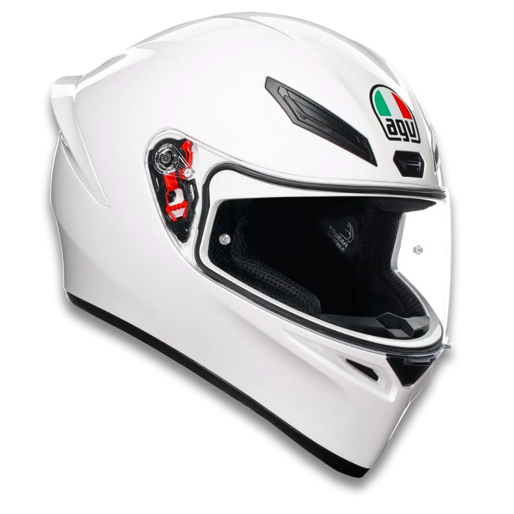 AGV K1 S Mono White Kapalı Motosiklet Kaskı - Beyaz