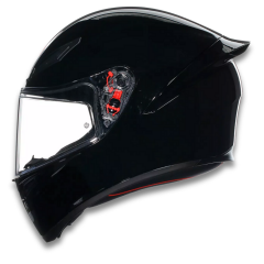 AGV K1 S Mono Black Kapalı Motosiklet Kaskı - Parlak Siyah S