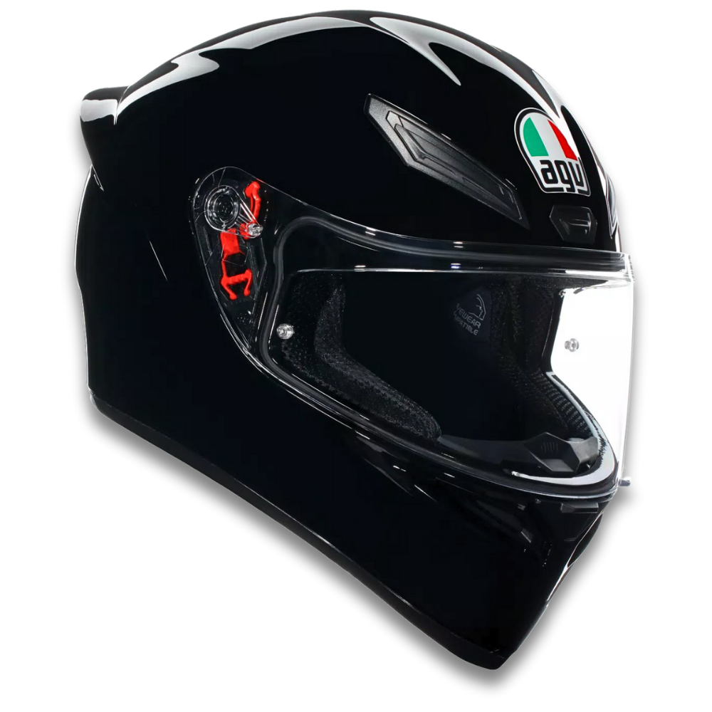 AGV K1 S Mono Black Kapalı Motosiklet Kaskı - Parlak Siyah