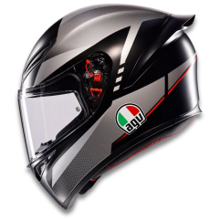 AGV K1 S Lap Matt Black Grey Red Kapalı Motosiklet Kaskı