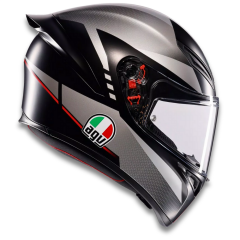 AGV K1 S Lap Matt Black Grey Red Kapalı Motosiklet Kaskı