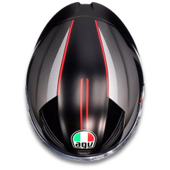 AGV K1 S Lap Matt Black Grey Red Kapalı Motosiklet Kaskı
