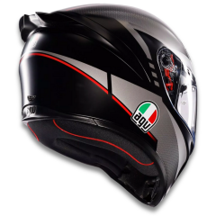 AGV K1 S Lap Matt Black Grey Red Kapalı Motosiklet Kaskı