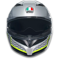 AGV K3 Fortify Grey Black Yellow Fluo Kapalı Motosiklet Kaskı