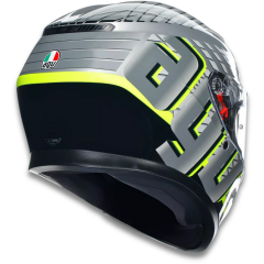 AGV K3 Fortify Grey Black Yellow Fluo Kapalı Motosiklet Kaskı