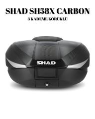 Shad SH58X Arka Çanta Siyah Carbon (3 Kademe Körüklü)