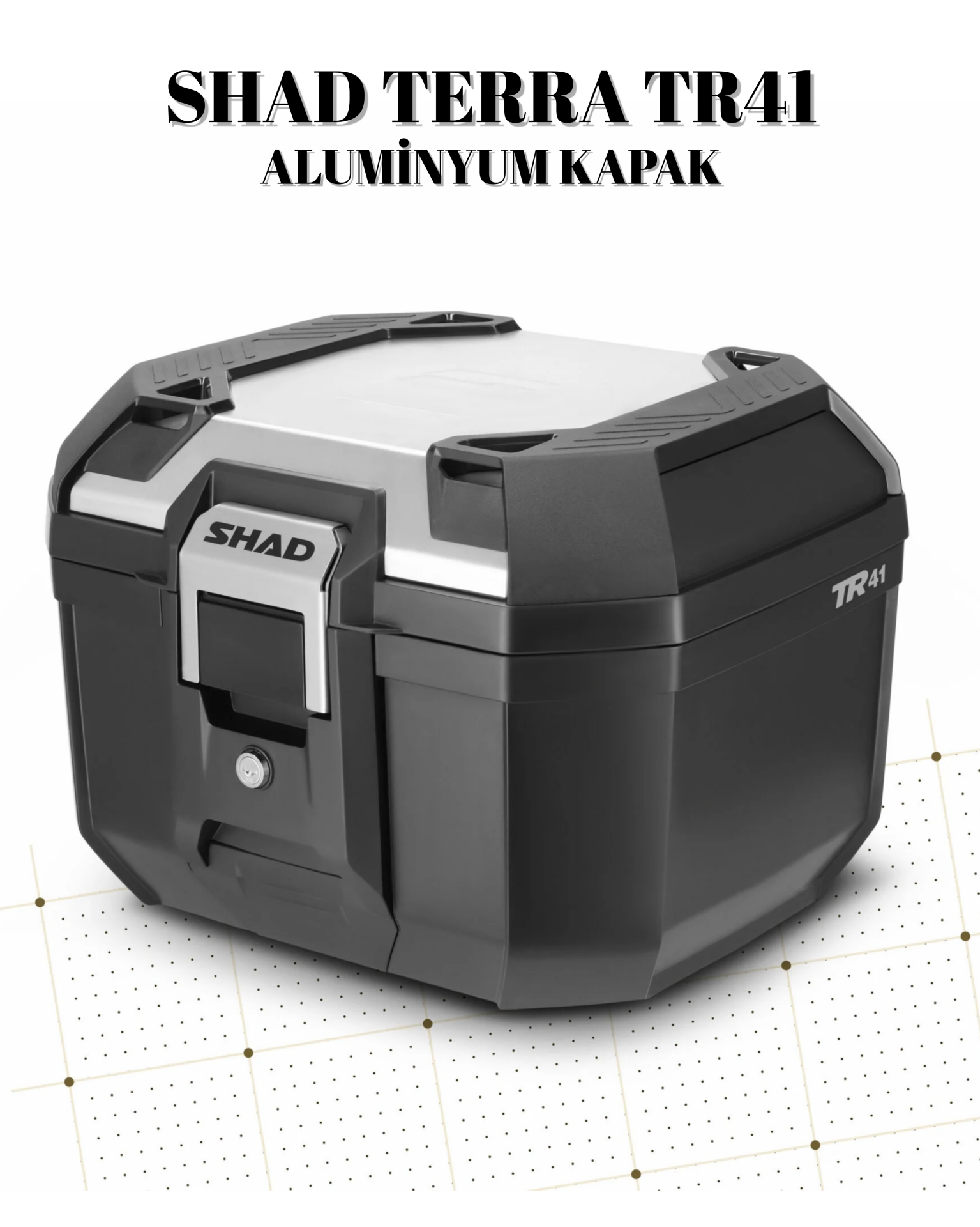Shad TR41 Terra Alüminyum Çanta (Siyah-Gümüş)