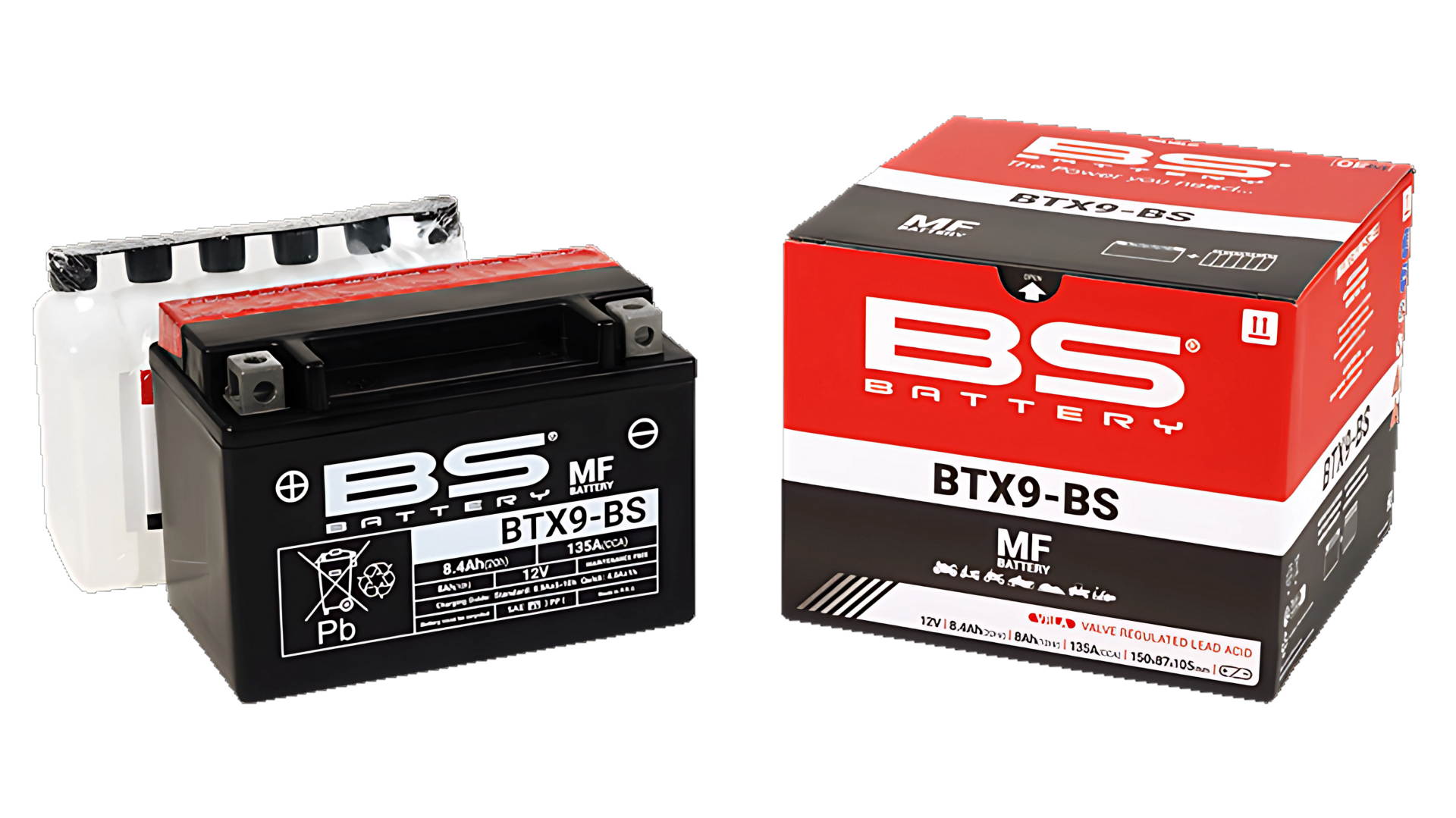 Bajaj-Benelli-Kawasaki-Ktm-Suzuki Uyumlu B.S. BTX9-BS Akü