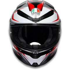 AGV K6 S Karve Matt Black White Red Configuration Kapalı Motosiklet Kaskı