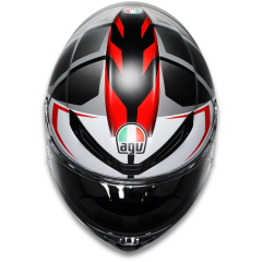 AGV K6 S Karve Matt Black White Red Configuration Kapalı Motosiklet Kaskı