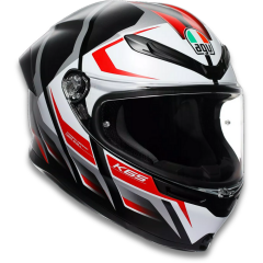 AGV K6 S Karve Matt Black White Red Configuration Kapalı Motosiklet Kaskı