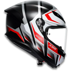 AGV K6 S Karve Matt Black White Red Configuration Kapalı Motosiklet Kaskı