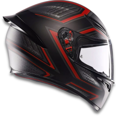 AGV K1 S Sling Matt Black Red Kapalı Motosiklet Kaskı