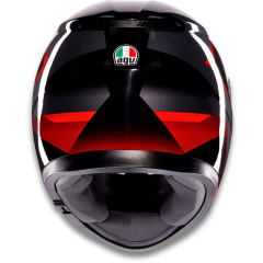 AGV K3 Mplk Striga Black Grey Red Kapalı Motosiklet Kaskı