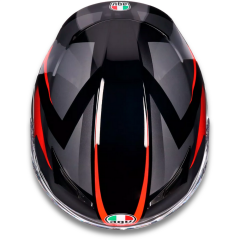 AGV K3 Mplk Striga Black Grey Red Kapalı Motosiklet Kaskı