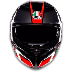 AGV K3 Mplk Striga Black Grey Red Kapalı Motosiklet Kaskı