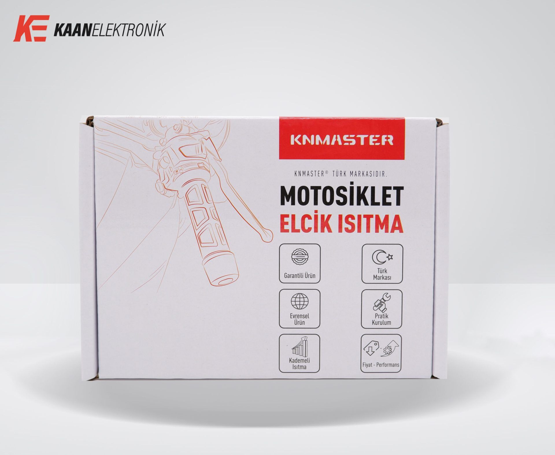 KnMaster Universal 2/4 Kademeli Motosiklet Elcik Isıtma