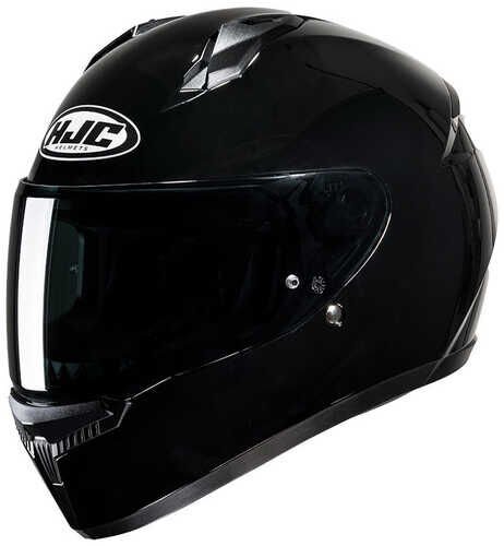 HJC C10 Parlak Siyah Kapalı Motosiklet Kaskı - Metal Black