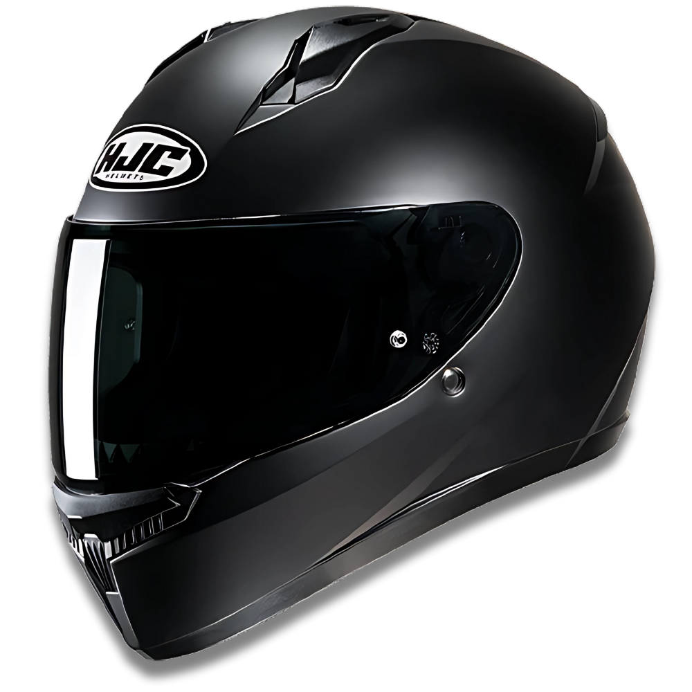 HJC C10 Parlak Siyah Kapalı Motosiklet Kaskı - Metal Black L