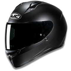 HJC C10 Parlak Siyah Kapalı Motosiklet Kaskı - Metal Black L