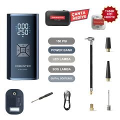 Knmaster LP100: 150 PSI Dijital Göstergeli Şarjlı Hava Pompası