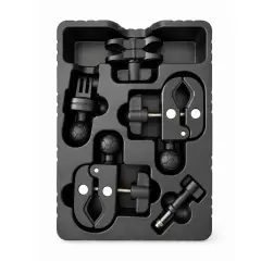 KNMASTER MC-200 – 360° Ayarlanabilir Motosiklet Çift Yengeç Kelepçeli (Double Clamp) Aksiyon Kamera Destek Aparatı (17 cm)