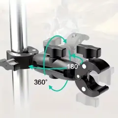 KNMASTER MC200L – Çift Bağlantılı Motosiklet Aksiyon Kamera Destek Aparatı