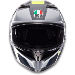 AGV K3 Mplk Shade Grey Yellow Fluo Kapalı Motosiklet Kaskı