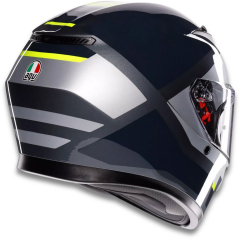 AGV K3 Mplk Shade Grey Yellow Fluo Kapalı Motosiklet Kaskı